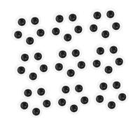Veemoon 100pcs Self Adhesive Googly Eyes Durable Plastic Moving Eyeballs for Handmade Dolls Crochet and Stuffed Animals DIY Craft Accessories