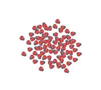 Veemoon 100pcs Self-Adhesive Wooden Cartoon Ladybugs Sponge Stickers for DIY Crafting and Scrapbooking, Tiny 1.2x1.4cm Cute Beetle Shapes Suitable for Boys and Girls and Adults