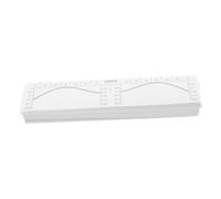 Veemoon 100pcs Tattoo Eyebrow Ruler Eyebrow Ruler Stencils Stickers Measuring Tools Brow Mapping Tool PVC Transparent