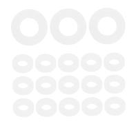 Veemoon 100pcs White Plastic Drum Washers for Drum Set Accessories Snare Drum Pads Small Drum Parts for Jazz and Rock Drum Kits