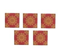 Veemoon 100pcs Wine Red Wedding Paper Napkins with Printed Floral Design 33x33cm, 5 Packs Banquet Luncheon Serviettes for Party and Event Table Use