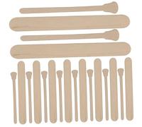 Veemoon 100pcs Wooden Wax Applicator Sticks Handheld Hair Removal Waxing Sticks with Face-shaped Design Professional Wax Wand for Home and Salon Use