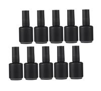 Veemoon 10pcs 15ml Glass Nail Polish Bottles with Black Brushes, Portable Nail Varnish Storage Bottles Suitable for Essential Oil, for Travel and Grooming on The Go