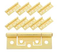 Veemoon 10pcs 180 Degree Folding Hinges, 2.5x1''Concealed Cabinet Hinges for Desk, Shelf, and Jewelry Box, Furniture Hardware Accessories for Living Room Bedroom