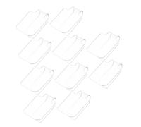 Veemoon 10pcs Acrylic Makeup Palette Small Handheld Mixing Tray Foundation Palette for DIY Nail Art Blending Supplies