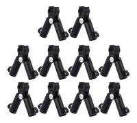 Veemoon 10pcs Adjustable Plant Trellis Connector Clips for 11mm Tubes, Plastic Vine Climbing Support Clips for Greenhouse and Vegetable Garden Trellis, 0-70° Angle Plant Stake Connectors