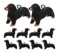 Veemoon 10Pcs Adorable Dog Charms for Jewelry Making Cute Resin Dachshund Pendants Durable Hanging Ornaments for DIY Necklaces and Earrings for Dog Lovers