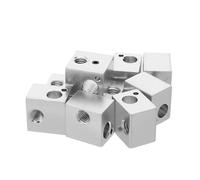Veemoon 10pcs Aluminum Heater Block Kit for Printer Extruder Complete Metal Heat Block with Quick Release for Precise Temperature Control Compatible Printer Spare Parts Accessories