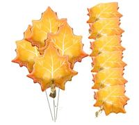 Veemoon 10pcs Autumn Decoration Leaf Thanksgiving Theme Balloons Party Balloon Maple Thanksgiving Day Decorative Girl Fall Yellow