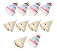 Veemoon 10Pcs Birthday Party Balloons Set 5 Three-Layer Cake Foil Balloons Shower Decorations