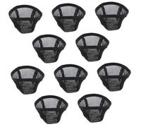 Veemoon 10pcs Black Crochet Hair Nets Wig Caps 5-inch round Mesh Caps for Weaving and Sew-in Weave Hair Extensions for Women