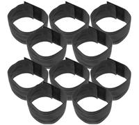 Veemoon 10pcs Black Elastic Memorial Armbands for Mourning Funeral with Hook and Loop Closure, Police and Soccer Tribute Bands, 5x30cm Stretch Wristbands for Respect and Remembrance