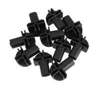 Veemoon 10pcs Black Plastic Wire Cube Connectors and Replacement Caster Wheels for Cat Crate Accessories, Universal Closet Storage Organizer Parts for Small Tool Carts and Wire Cage Units