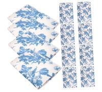 Veemoon 10pcs Blue Porcelain Pattern Wrapping Paper Durable DIY Gift Box Packing Paper for Festival Party Crafts Supplies and Gift Wrapping Accessories