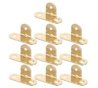 Veemoon 10pcs Brass Right Angle Brackets T-Shaped Corner Connectors for Shelving Systems and Bookshelves with Enhanced Stability and Structural Support for DIY Home Projects