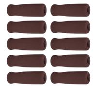 Veemoon 10pcs Brown EVA Foam Cane Handle Cushions Non-Slip Walking Stick Handle Covers Comfortable Walker Hand Grips Replacement Pads for Senior Mobility Aids