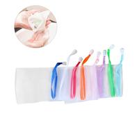 Veemoon 10pcs Bubble Net Soap Mesh Pouch for Handmade Soap Exfoliating Mesh for Body Facial Cleaning Tool Random