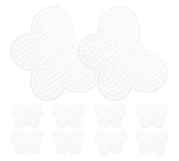 Veemoon 10pcs Butterfly Cross Stitch Mesh Sheets White Plastic Handmade Sewing Sheets for Knitting and Finishing Stitches, Unique Decorative Quilting Material Suitable for Tissue Boxes