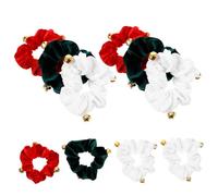 Veemoon 10pcs Christmas Hair Tie Women Hair Accessories Xmas Bands Large Hair Elastics Holiday Hair Scrunchies Scrunchies Christmas Ties Hair Accessories Scrunchies Big Flannel