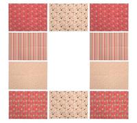 Veemoon 10pcs Christmas Wrapping Paper Vintage Floral Bouquet Wrap for Presents Cake Boxes DIY Craft Festive Holiday Packaging with Nonfading Patterns