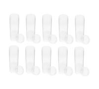 Veemoon 10pcs Clear Coin Storage Tubes with Screw Caps Archival Quality Plastic Holders for Coins and Commemorative Collections Transparent Design for Secure Long Term Storage and Display