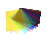 Veemoon 10pcs Color Cellophane A4 Sheets Colored Wax Paper Design Thickened Pvc Glass Paper Material Versatile Use for DIY Arts and Crafts Window Decorations