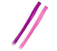 Veemoon 10Pcs Colored Clip in Hair Extensions Straight Hairpieces for Women Cosplay Hair Accessories in Deep Purple and Rose Red Natural Look for Weddings Parties and Daily Use
