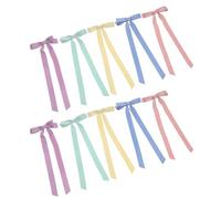 Veemoon 10pcs Colorful Ribbon Bowknot Hairpins Hair Bows for Girls Party Fashion Barrettes Pastel Hair Clips and Ribbon for Barrette Clips and Bows