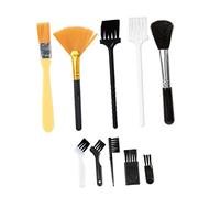 Veemoon 10pcs Computer Cleaning Brush Kit with Plastic Handle, Easy to Carry and Store, for Dust Removal on Keyboards, Phones, and Home Appliances in Offices or Internet Cafes Random Random Color