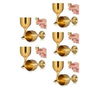 Veemoon 10pcs Copper Alloy Altar Goblet Decorative Wine Cup for Ritual Offering Small Metal Chalice Craft Cup with Mat Finish Height