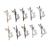 Veemoon 10Pcs Creative Tree Branch Hairpins for Stylish Alloy Hair Accessories in Silver Gold Bronze Antique Silver Copper Decorative Hair Clips for Parties Daily Wear and Gifts