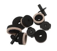 Veemoon 10pcs Cymbal Stand Accessories Kit with Plastic Sleeves and Felt Pads for Hi-hat Assembly and Cymbal Stands, Complete Kit for Easy Installation and Enhanced Sound Quality, Black