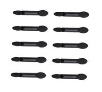 Veemoon 10pcs Disposable Dual Sided Eyeshadow Brush Black Oval Sponge Applicators Soft Tips for Travel Party Daily Use Makeup Application