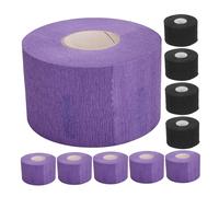 Veemoon 10pcs Disposable Stretch Crepe Neck Strips for Salon Haircuts Neck Protectors for Barbershop Hair and Dye Barrier Flexible Fit Collar Paper for Spa and Hairdressing