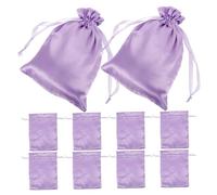 Veemoon 10pcs Drawstring Cosmetic Bags Lightweight Portable Toiletry Organizer for Women Travel Storage Pouch Multifunctional Small Makeup Bags Light Purple