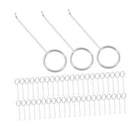 Veemoon 10pcs Drip Handle Hooks for Hanging Lifting Hooks Drain Hair Removal Tool Silver