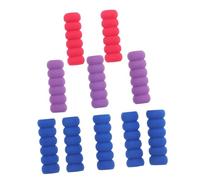 Veemoon 10pcs Ergonomic Non Slip Pen Sleeves for Diamond Drill Pens Assorted Colors Soft Foam Grip Covers Writing Aid for Pencils