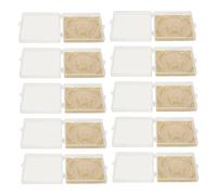 Veemoon 10pcs Eyelash Case with Lash Trays Lash Holder Container for False Eyelash Storage Dustproof Makeup Organizer Box for Women and Frosted Gold