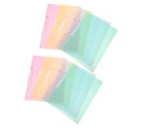 Veemoon 10pcs Foldable Report Folder Covers with Side Clip Lightweight Portable Plastic File Folder Organizers for School Office Business Document Presentation and Easy Access