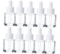 Veemoon 10pcs Glass Bottles for Essential Oils Design Empty Dropper Bottles for Aroma Oil