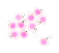 Veemoon 10Pcs Gradient Rose Red Heart-Shaped Phone Dust-Proof Plugs for Type-C Charging Port, Mobile USB-C Decorative Dust Covers, Anti-Dust Charm Set for Mobile Phones and Tablets