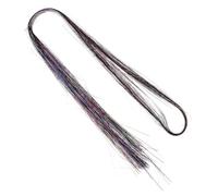 Veemoon 10pcs Hair Tinsel Extensions Clip-in Glitter Strands Lightweight Breathable Hair Braiding Kit for Women Parties Weddings Daily Use Colorful