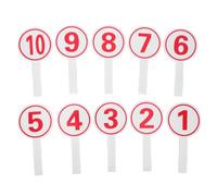 Veemoon 10pcs Handheld Score Paddles Number Lightweight Scoring Boards for Voting Classroom Party Sports Events with High Visibility