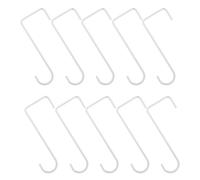 Veemoon 10pcs Heavy Duty Iron Hanging Flower Pot Holders with Creative Design White Wall Mounted Basket Hooks for Outdoor Garden Balcony Planting and Bird Feeders