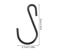 Veemoon 10pcs Heavy Duty S-Shaped Iron Hooks Small Multi-Functional Hanging Hooks for Key Storage, Plant Hangers, and Home Organization in Kitchen and Bathroom