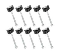 Veemoon 10pcs Iron Trampoline Fixing Screws with Anti-falling Fixators, Trampoline Stability Tools for ’s Safety and Outdoor Use
