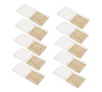 Veemoon 10pcs Lash Storage Case with Tray Eyelash Organizer Box for Women Compact Dustproof False Eyelash Cluster Holder Space-saving Cosmetic Storage in Matte Gold