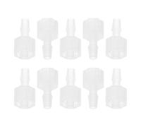 Veemoon 10pcs Luer Lock Fluid Transfer Connector with Male Barb Hose Adapter, Leakproof Pp Material, Optimized Fluid Flow for Hydroponics and Agricultural Irrigation Applications