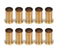 Veemoon 10pcs Metal Chandelier Candle Covers Tubes Gold Ceiling Light Candelabra Sleeves Small Iron Candle Cover Drip Candelabra Base Ceiling Lighting Fixture Accessories (3.1 * 1.6 Inch)