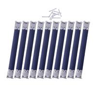 Veemoon 10pcs Metal Handbag Hinge Flex Frame for Craft Making Practical Lightweight Blue Internal Bag Flex Frame with Small Bolts Easy to Install Everyday Random Color